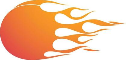 Fire flame in orange color. vector