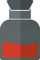 Flat gray and orange bottle. vector