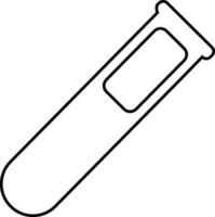 Black and white test tube. vector