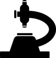 Microscope black and white color. vector