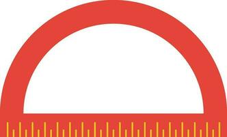 Protractor ruler scale in flat style. vector