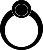 ilustración de anillo icono en negro para lujo concepto. vector