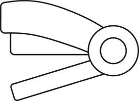 Stroke style of stapler or tracker. vector