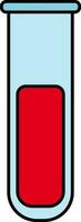 Sky blue color test tube icon. vector