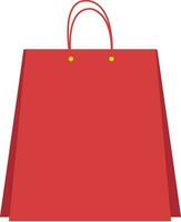 Flat illustration of red shopping bag. vector