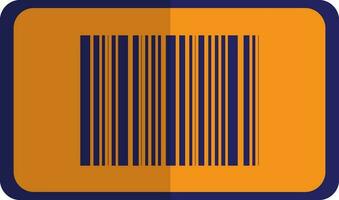 Illustration of a barcode in blue and yellow color. vector