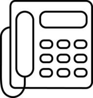 Line art illustration of Telephone icon. vector
