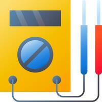 Multimeter or Multitester icon in flat style. vector