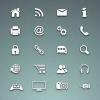 Web mail icons set. Can be used for websites, web applications. email applications or server Icons vector