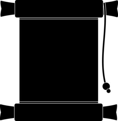 Glyph style of scroll icon in illustration.
