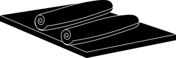 Illustration of chinese spring roll icon for eating concept in black. vector