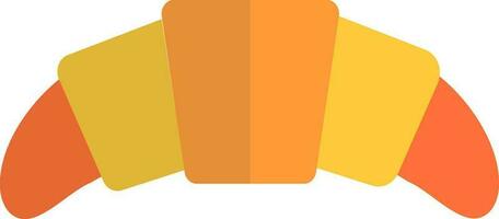 Croissant icon in yellow and orange color. vector