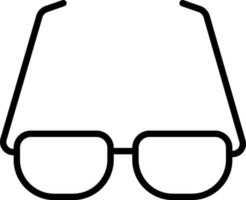 Eyeglasses icon or symbol in thin line art. vector