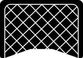 Soccer net icon in black and white color. vector