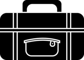 Briefcase glyph icon in flat style. vector