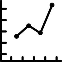 Strategy graph chart icon in black line art. vector