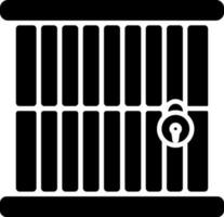 Prison in black and white color. vector