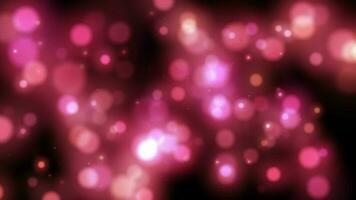 Glitter pink particles abstract background flickering particles with bokeh effect. Magical motion design style on black background. Texture or pattern concept. video