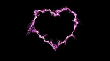 Heart shape made of particles in pink and white colors. Heart shaped frame. 3d lines, strings, dots and waves particles glowing for Valentine's day. video