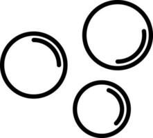 Tres circulo gráfico icono en Delgado línea Arte. vector