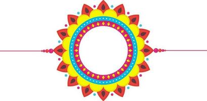 Illustration of colorful decorated Rakhi vector