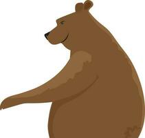Illustration of a brown bear. vector