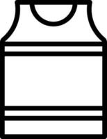 Linear Style Undershirt Or Tank Top Icon. vector