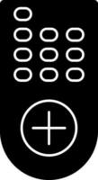 remoto icono en negro y blanco color. vector