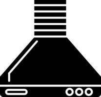 Exhaust hood or chimney icon in black and white color. vector