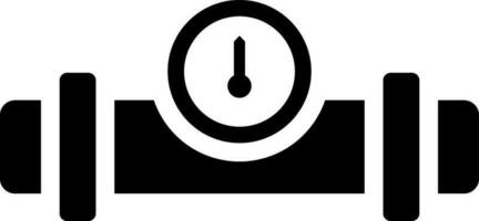 Pipeline meter icon in Black and White color. vector