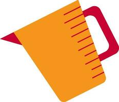 Orange jug on white background. vector