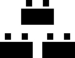 Baby block puzzle icon in black color. vector