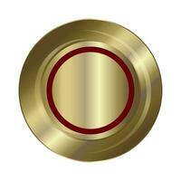 lustroso dorado circular blindaje. vector