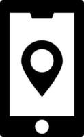 Location app in smartphone icon. vector