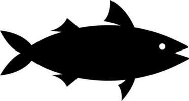 pescado icono en negro color. vector