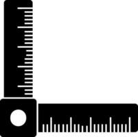 Measuring scale icon in Black and White color. vector