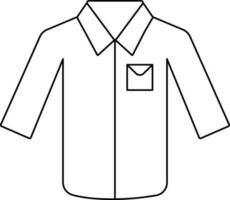 Line Art Illustration of Shirt Icon In Flat Style. vector