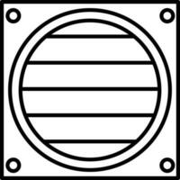 Illustration of Drain Icon in Thin Line Art. vector