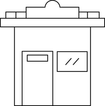 tablero en edificio icono en línea Arte. vector