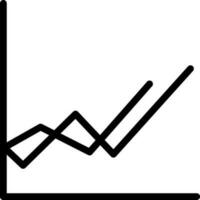 Illustration of Line graph chart icon. vector