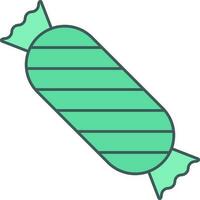 Toffee Icon In Green Color. vector