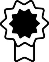 vacío Insignia o etiqueta icono en negro y blanco color. vector