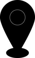 Black map pointer. vector