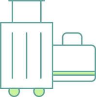 Flat Style Luggage Bag Icon. vector