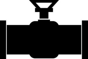 Pipe with valve icon. vector
