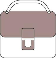 Illustration of Handbag Icon In Flat Style. vector