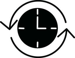 ilustración de reloj con flecha signo. vector