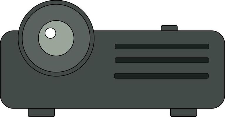 Flat illustration of video projector.