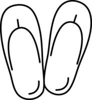 Flat illustration of Beach Slippers. vector