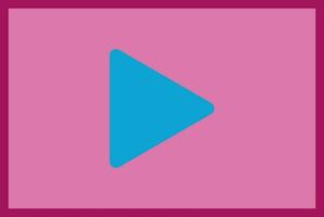 Video player in pink and blue color. vector